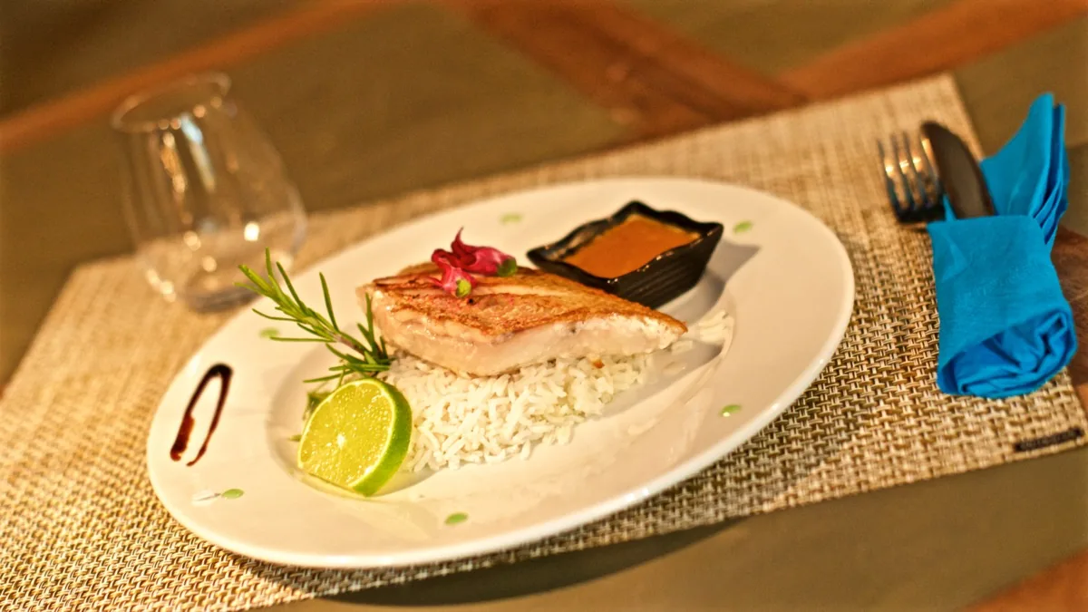 Poisson et risotto crémeux